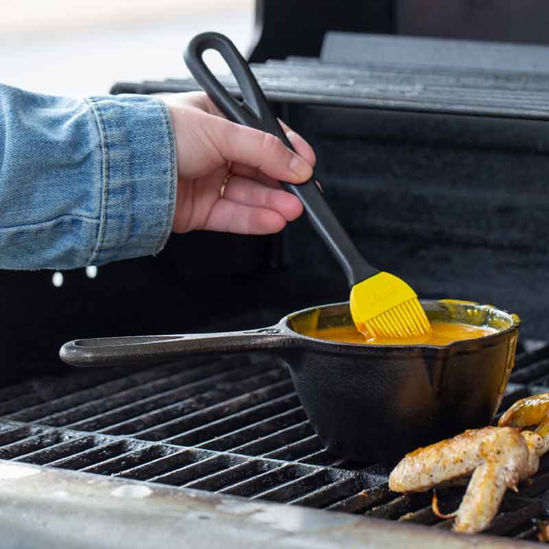 Lodge New Arrival Cast Iron Melting Pot and Silicone Brush - Image 3