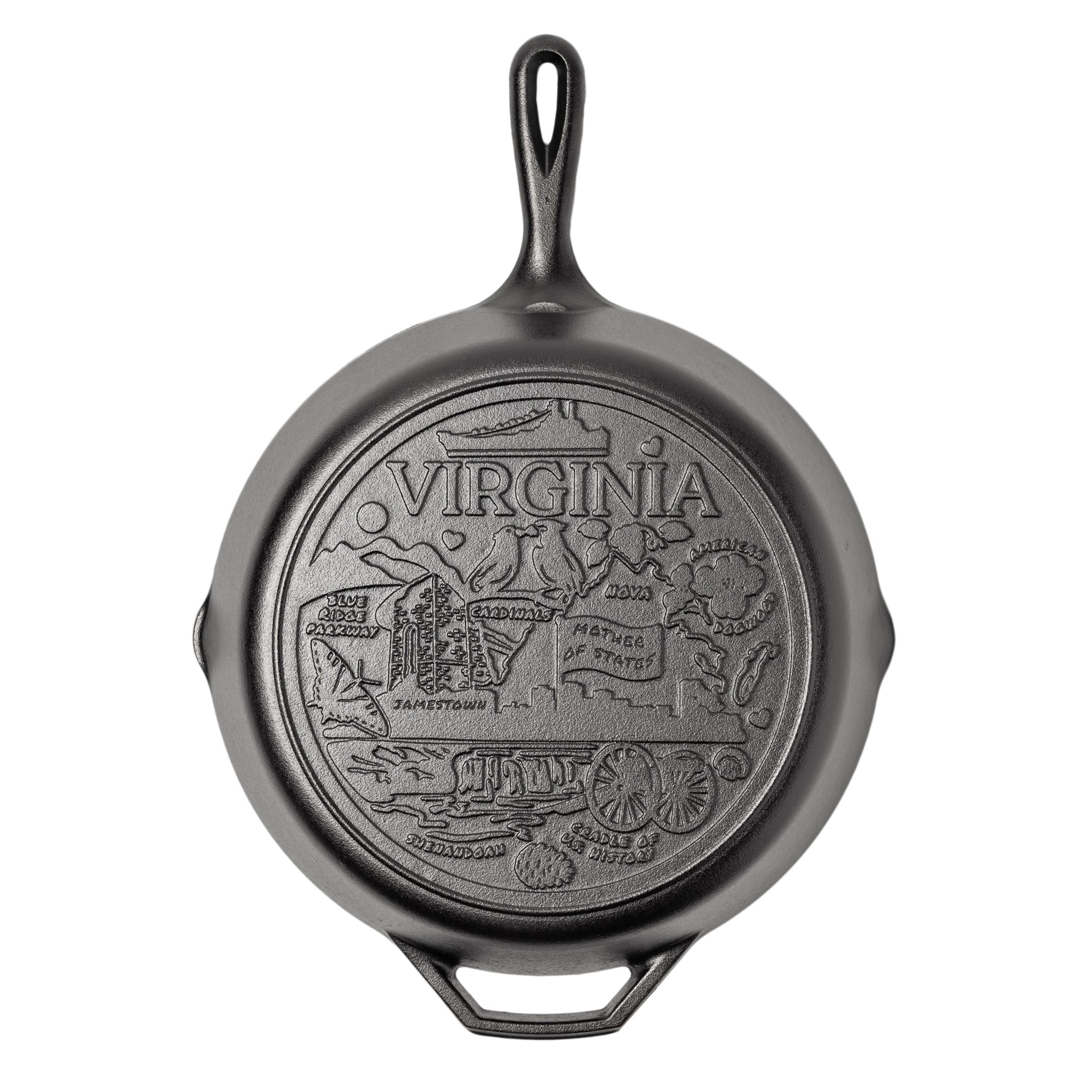 Lodge New Arrival American Road Trip: 12 Inch Seasoned Cast Iron Skillet, Virginia
