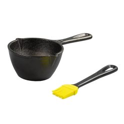 Lodge New Arrival Cast Iron Melting Pot and Silicone Brush
