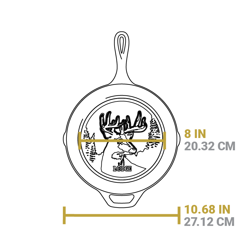 Lodge New Arrival Wildlife Series™ 10.25 Inch Cast Iron Deer Skillet - Image 6