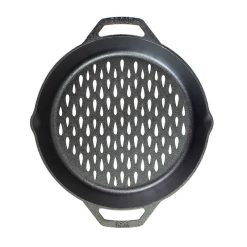Alternative view of Lodge New Arrival 12 Inch Seasoned Cast Iron Dual Handle Grilling Basket