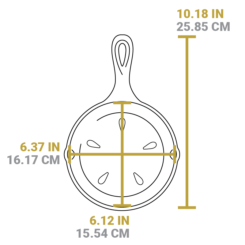 Lodge New Arrival 6.5 Inch Seasoned Cast Iron Smoker Skillet - Image 6