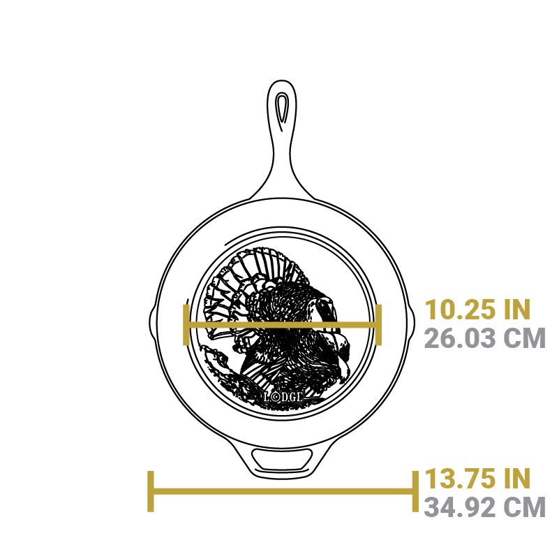 Lodge New Arrival Wildlife Series™ 13.25 Inch Cast Iron Turkey Skillet - Image 7