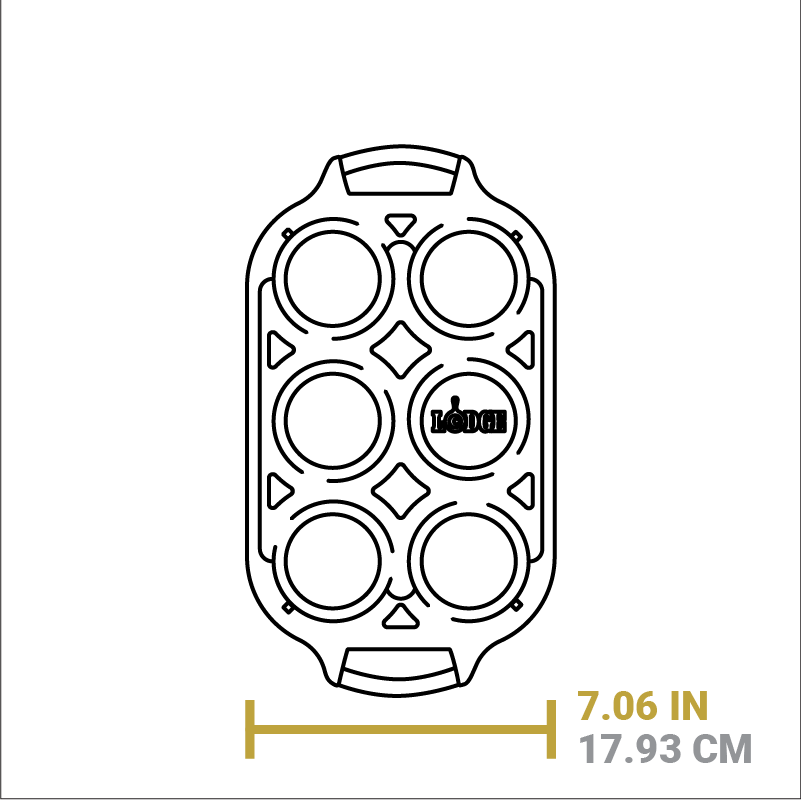 Lodge New Arrival Seasoned Cast Iron Muffin Pan - Image 7