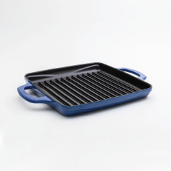 Lodge New Arrival USA Enamel 11 Inch Enameled Cast Iron Grill Pan