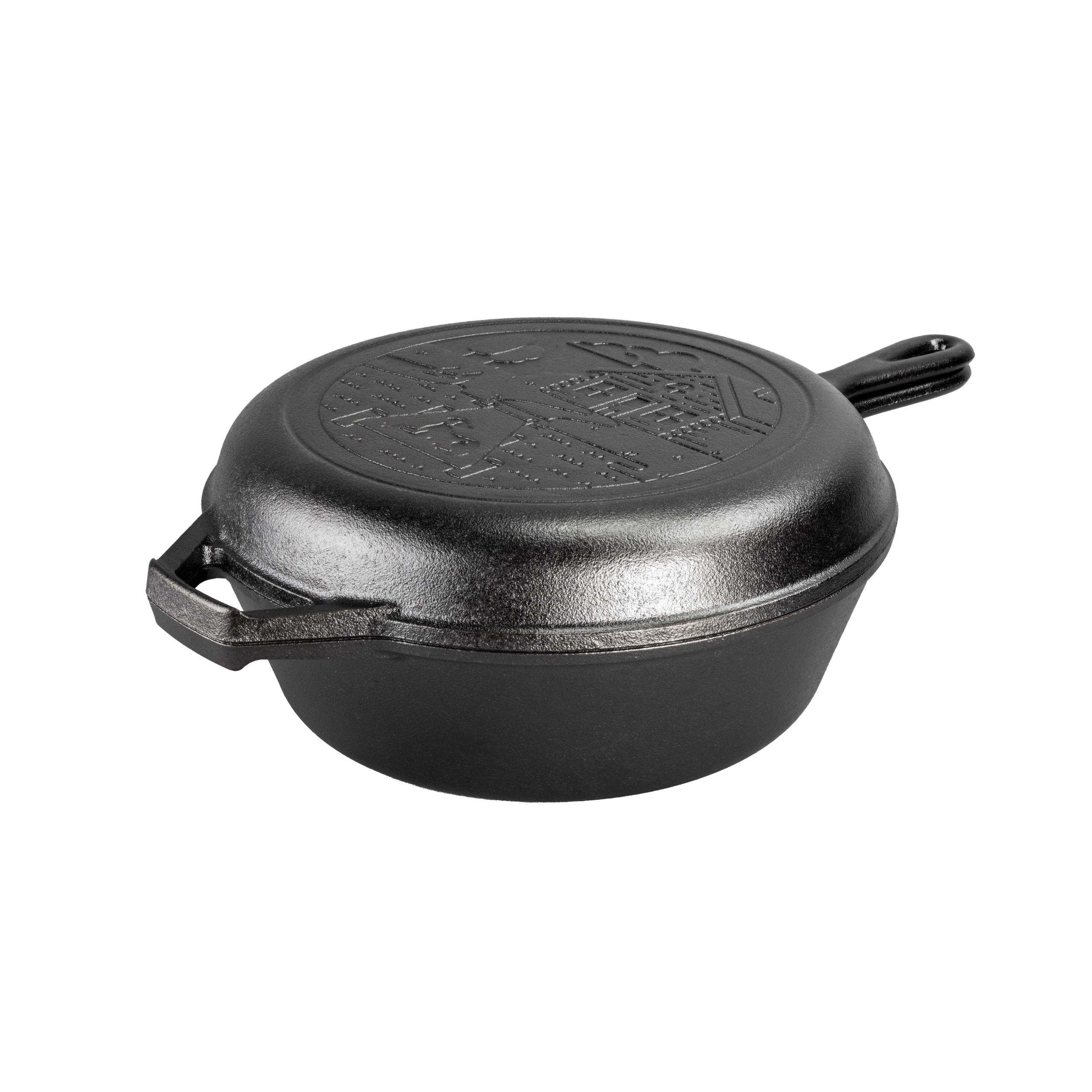 Lodge New Arrival Wanderlust 3.2 Quart Cast Iron Cabin Combo Cooker - Image 3