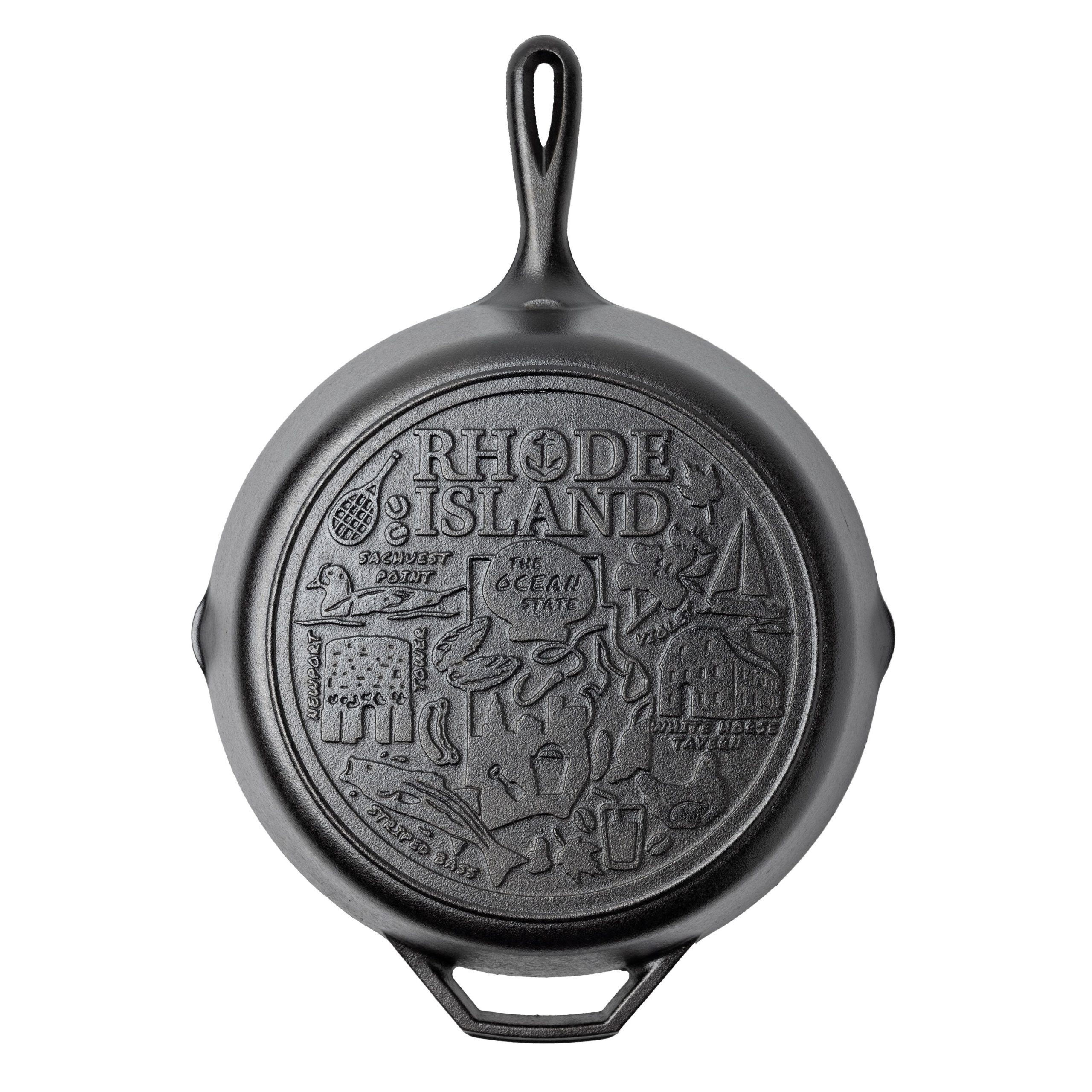 Lodge New Arrival American Road Trip: 12 Inch Seasoned Cast Iron Skillet, Rhode Island