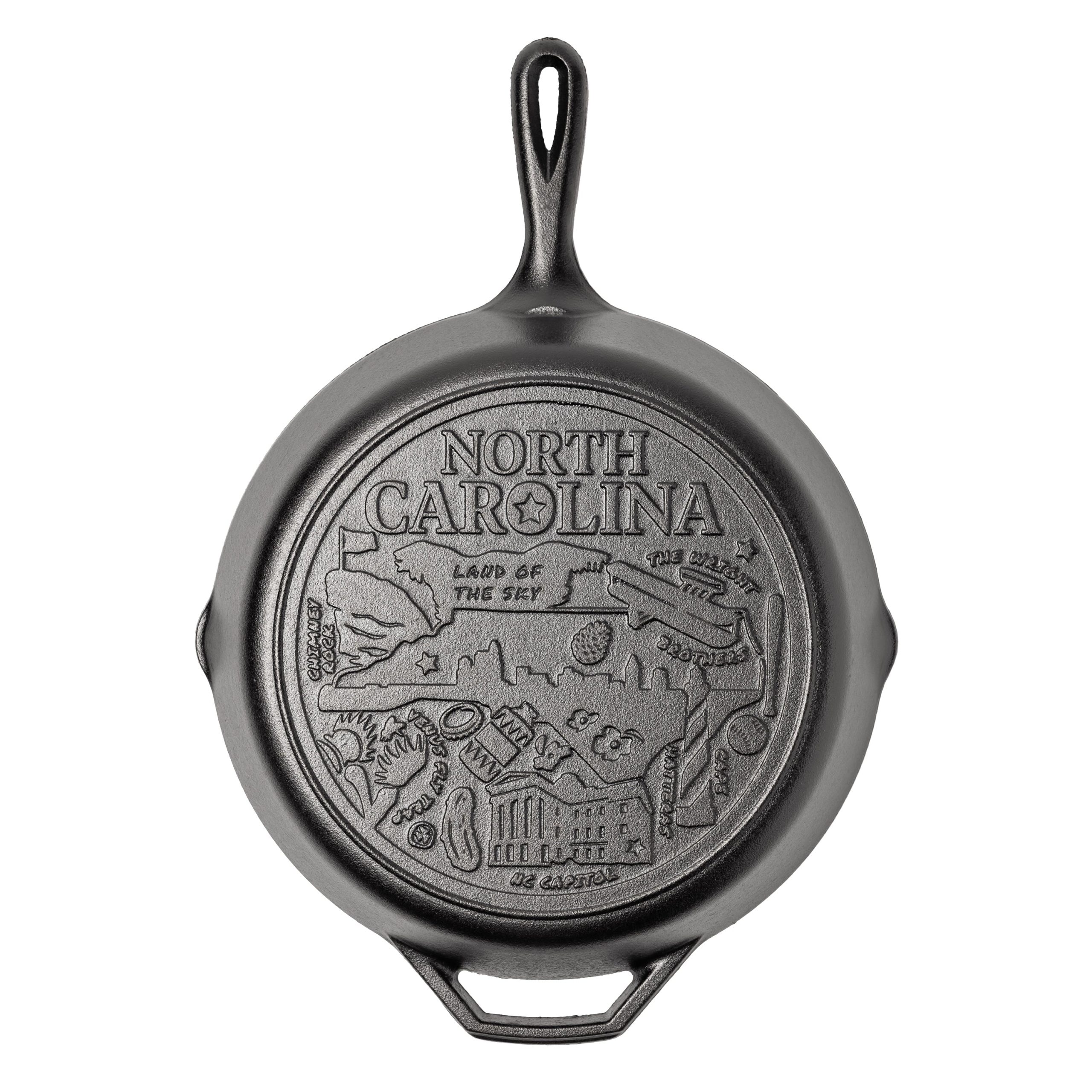 Lodge New Arrival American Road Trip: 12 Inch Seasoned Cast Iron Skillet, North Carolina - Image 6