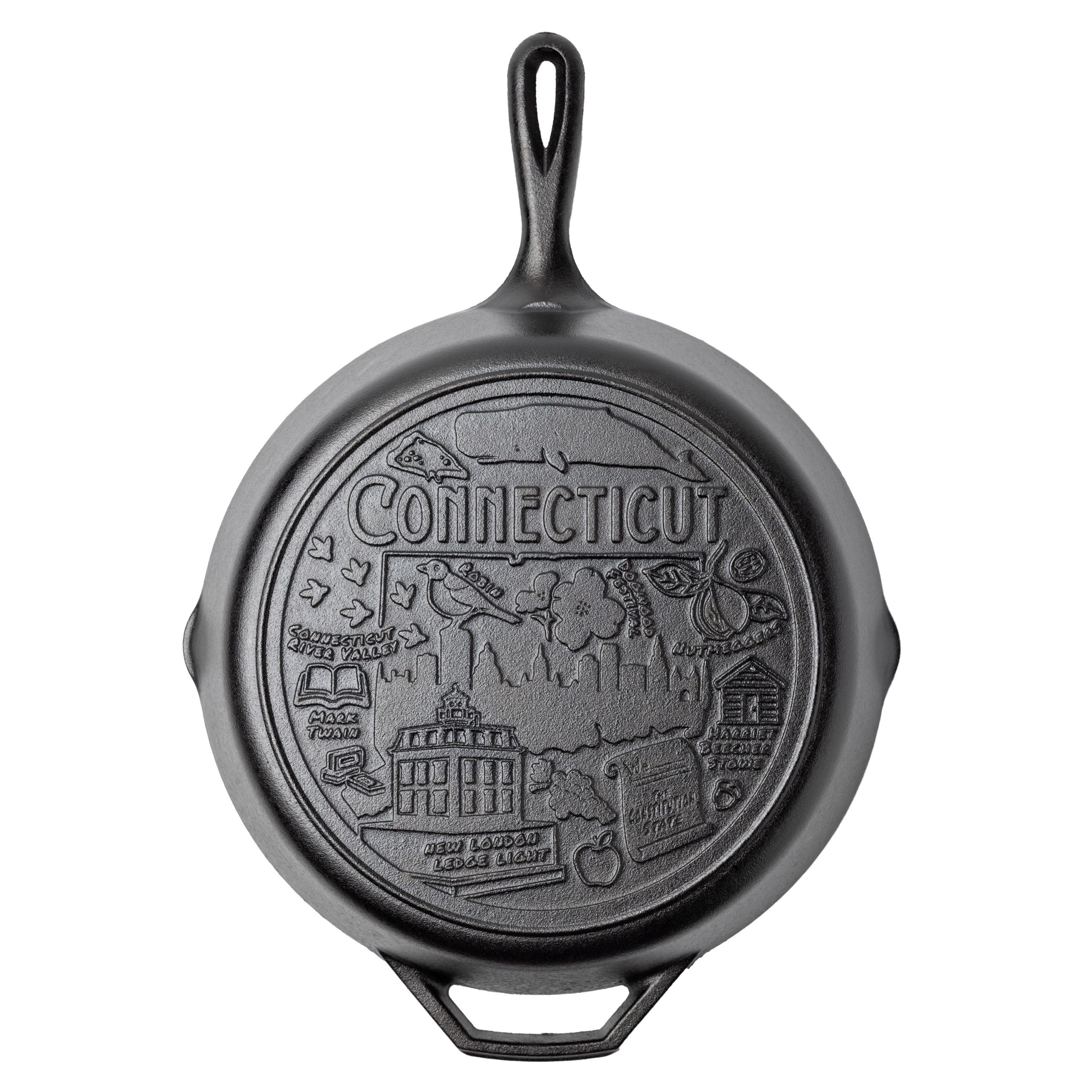 Lodge New Arrival American Road Trip: 12 Inch Seasoned Cast Iron Skillet, Connecticut