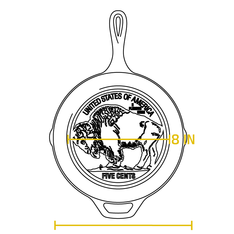 Lodge New Arrival Buffalo Nickel Skillet - Image 4