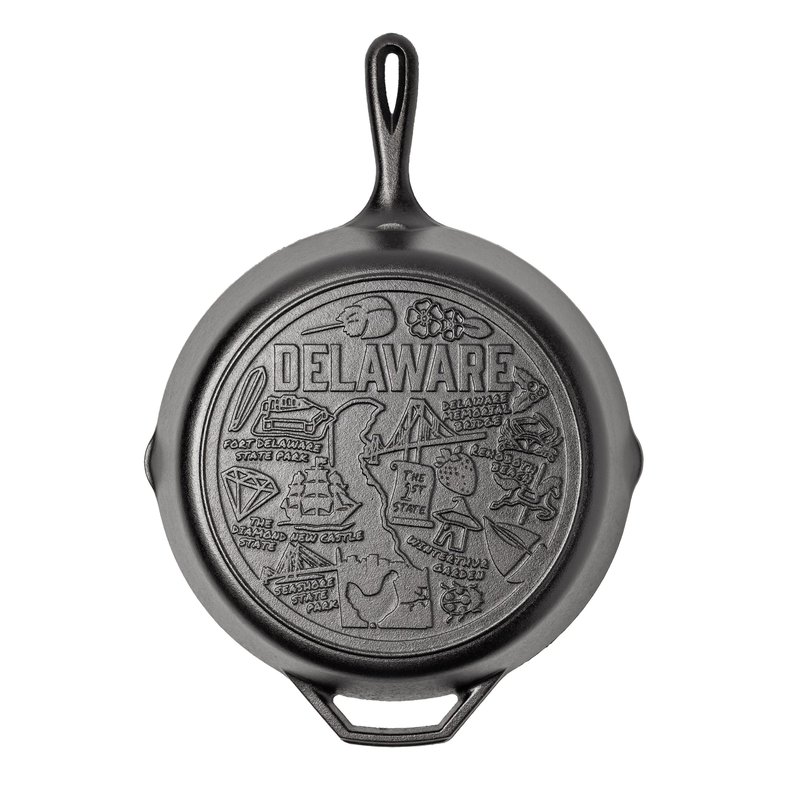 Lodge New Arrival American Road Trip: 12 Inch Seasoned Cast Iron Skillet, Delaware - Image 6