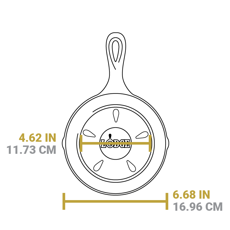 Lodge New Arrival 6.5 Inch Seasoned Cast Iron Smoker Skillet - Image 7