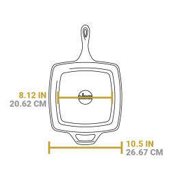 Alternative view of Lodge New Arrival Square Cast Iron Classic Skillet