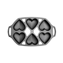 Alternative view of Lodge New Arrival Seasoned Cast Iron Heart Mini Cake Pan