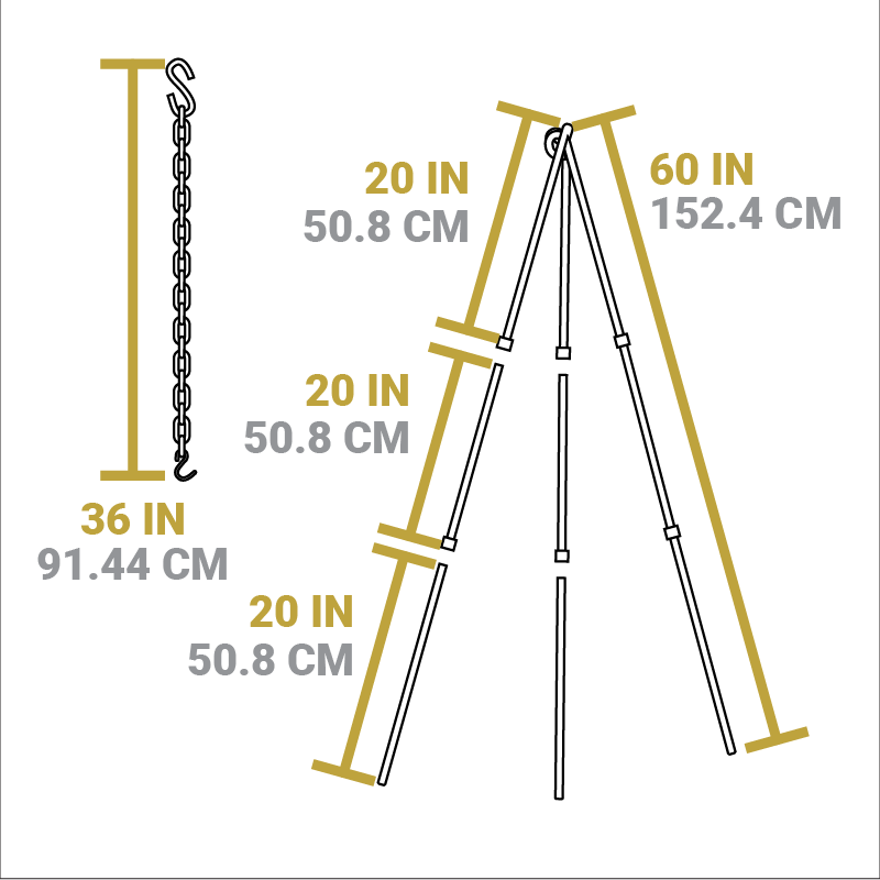 Lodge New Arrival Adjustable Camp Tripod - Image 5