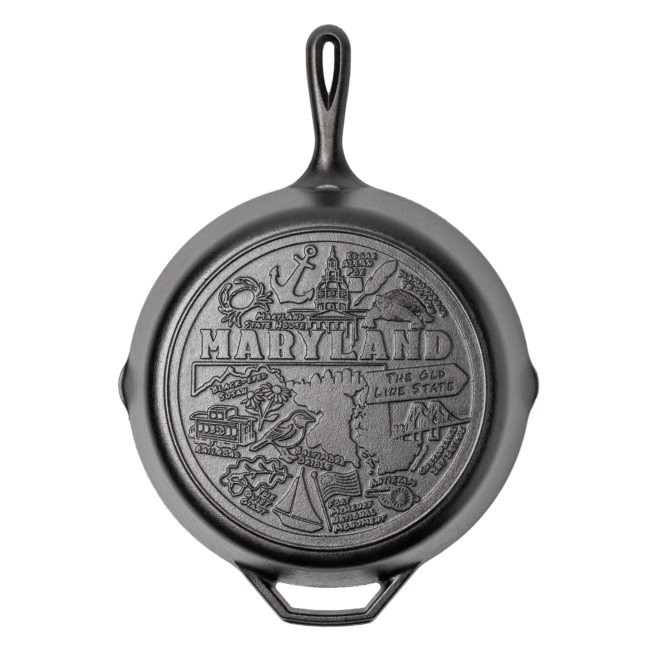 Lodge New Arrival American Road Trip: 12 Inch Seasoned Cast Iron Skillet, Maryland - Image 6
