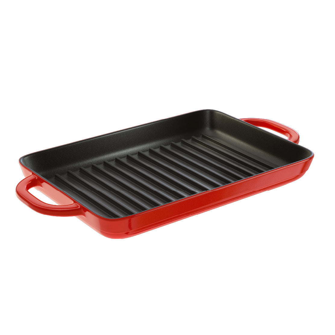 Lodge New Arrival Enameled Cast Iron 12.5 x 8 Inch Grill Pan