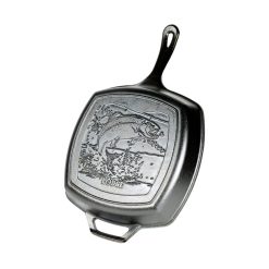 Alternative view of Lodge New Arrival Wildlife Square Grill Pan with Fish