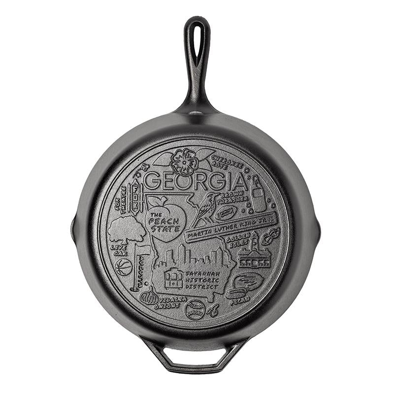 Lodge New Arrival American Road Trip: 12 Inch Seasoned Cast Iron Skillet, Georgia