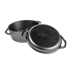 Alternative view of Lodge New Arrival Chef Collection 6 Quart Double Dutch Oven
