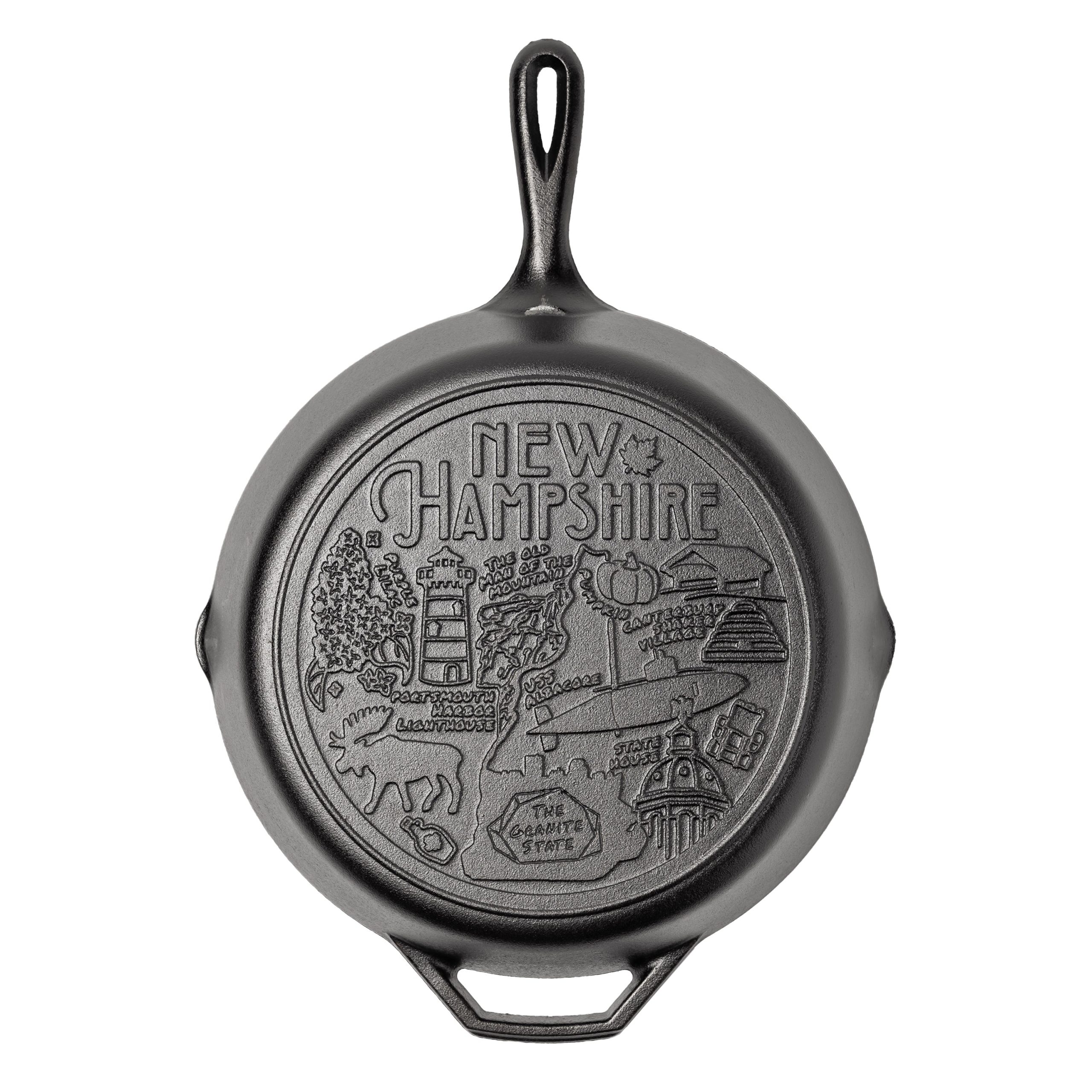 Lodge New Arrival American Road Trip: 12 Inch Seasoned Cast Iron Skillet, New Hampshire