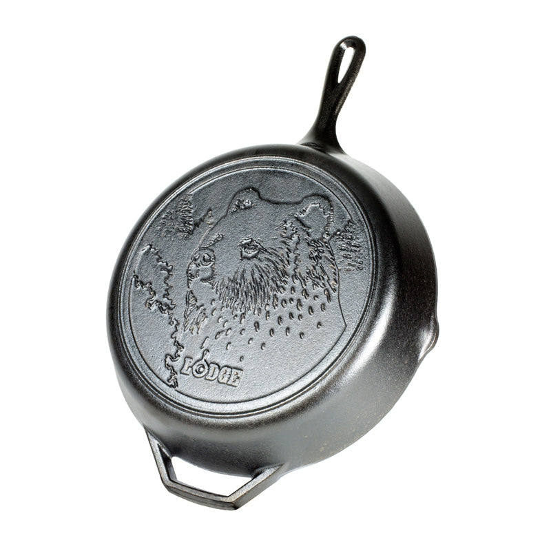 Lodge New Arrival Wildlife Series™ 12 Inch Cast Iron Bear Skillet - Image 7