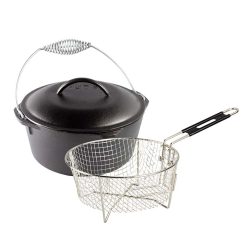 Lodge New Arrival Seasoned Cast Iron Dutch Oven Frying Set