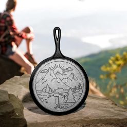 Lodge New Arrival Wanderlust 10.5 Inch Cast Iron Mountain Griddle