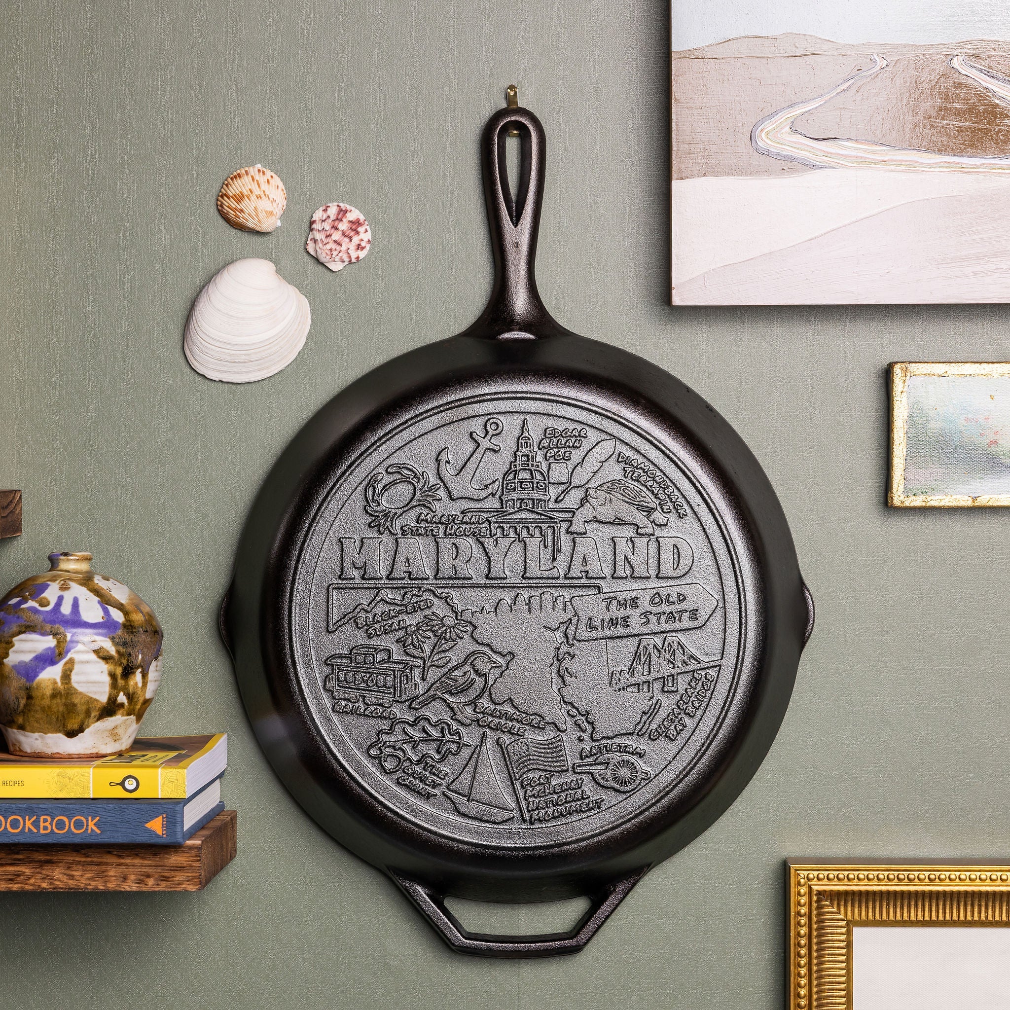 Lodge New Arrival American Road Trip: 12 Inch Seasoned Cast Iron Skillet, Maryland - Image 2