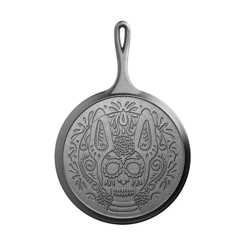 Lodge New Arrival 10.5 Inch Seasoned Cast Iron Xolo Sugar Skull Griddle - Image 2