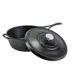 Lodge New Arrival Blacklock 4 Quart Lightweight Cast Iron Deep Skillet With Lid