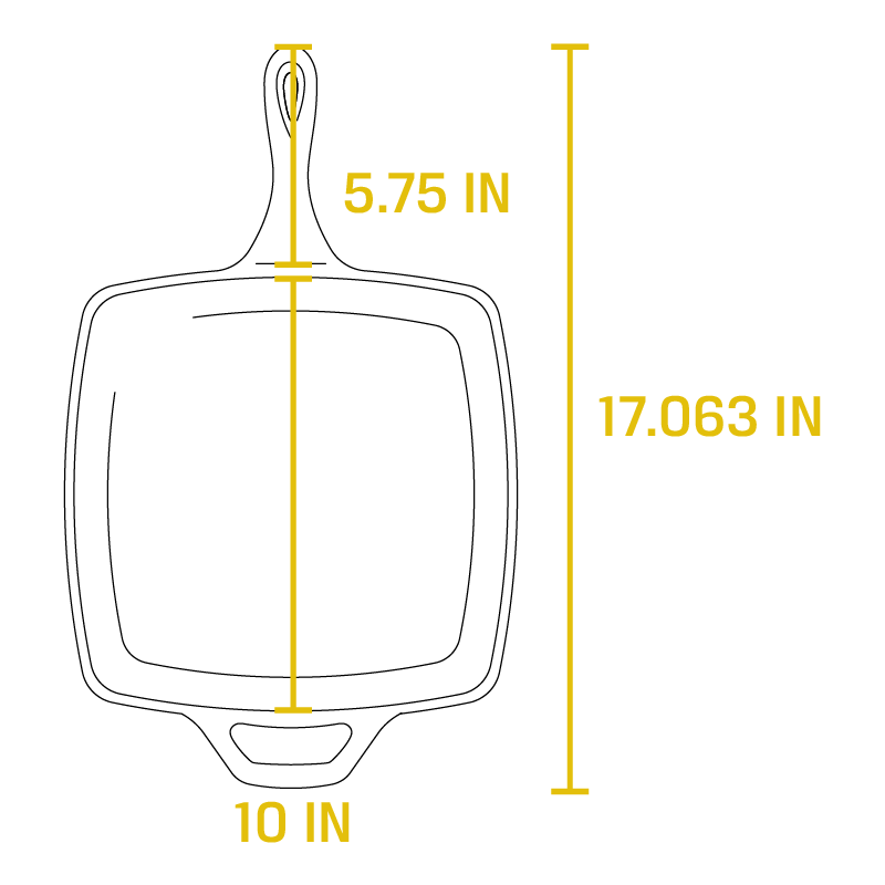 Lodge New Arrival Square Cast Iron Classic Skillet - Image 7