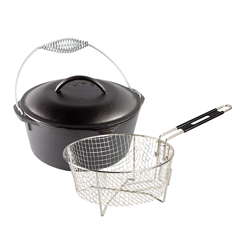 Lodge New Arrival Seasoned Cast Iron Dutch Oven Frying Set - Image 16