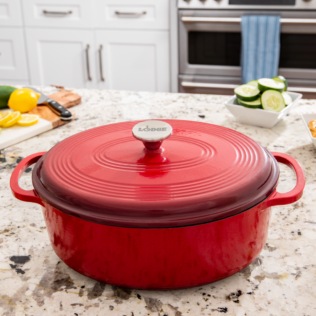 Lodge New Arrival Essential Enamel Oval Dutch Oven - Image 3