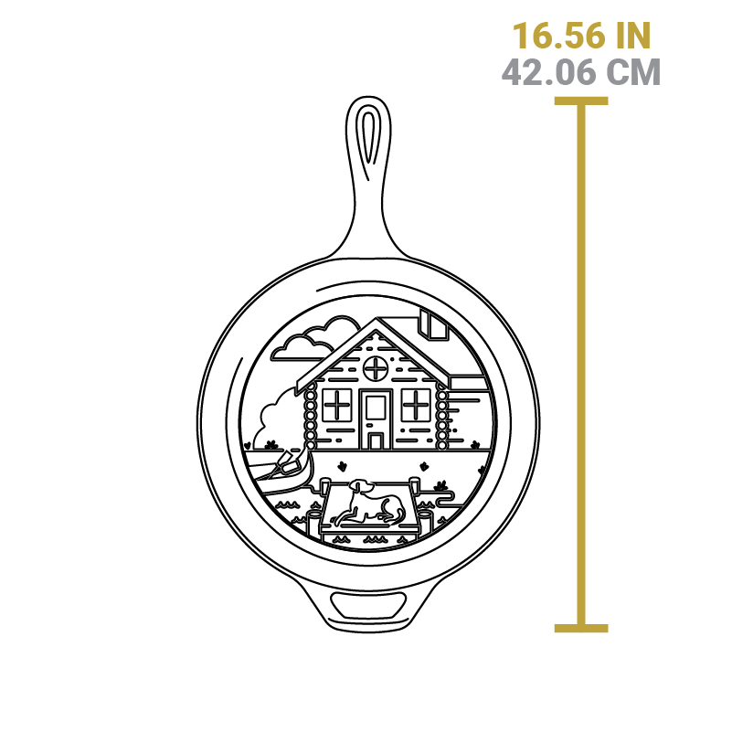 Lodge New Arrival Wanderlust 3.2 Quart Cast Iron Cabin Combo Cooker - Image 6